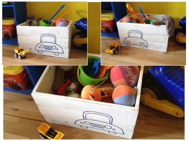 Caja para juguetes (madera reciclada)